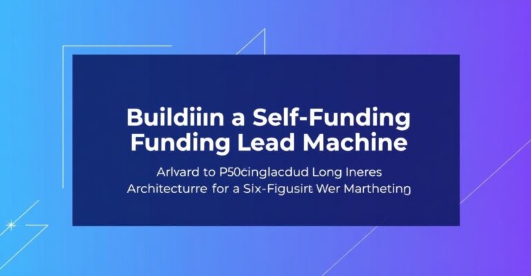 Building a Self-Funding Lead Machine: Advanced Product Ladder Architecture for Six-Figure Marketing Businesses