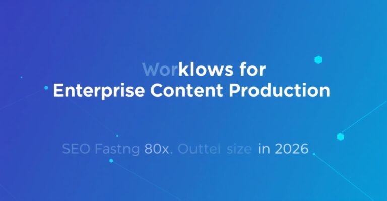 AI Agent Workflows for Enterprise Content Production: Scaling SEO Output 80x Faster in 2026